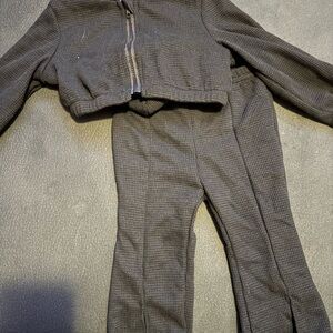 SHEIN Black Ribbed Knit Ensemble